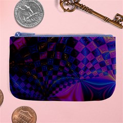 Background Silky Geometric Fractal Large Coin Purse by Wegoenart