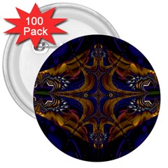 Abstract Art Artwork Fractal 3  Buttons (100 Pack)  by Wegoenart