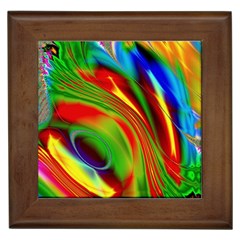 Artwork Digital Art Fractal Colors Framed Tile by Wegoenart