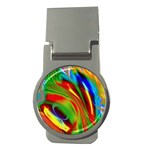 Artwork Digital Art Fractal Colors Money Clips (Round)  Front