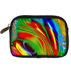 Artwork Digital Art Fractal Colors Digital Camera Leather Case by Wegoenart