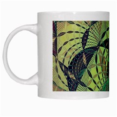 Design Background Concept Fractal White Mugs by Wegoenart