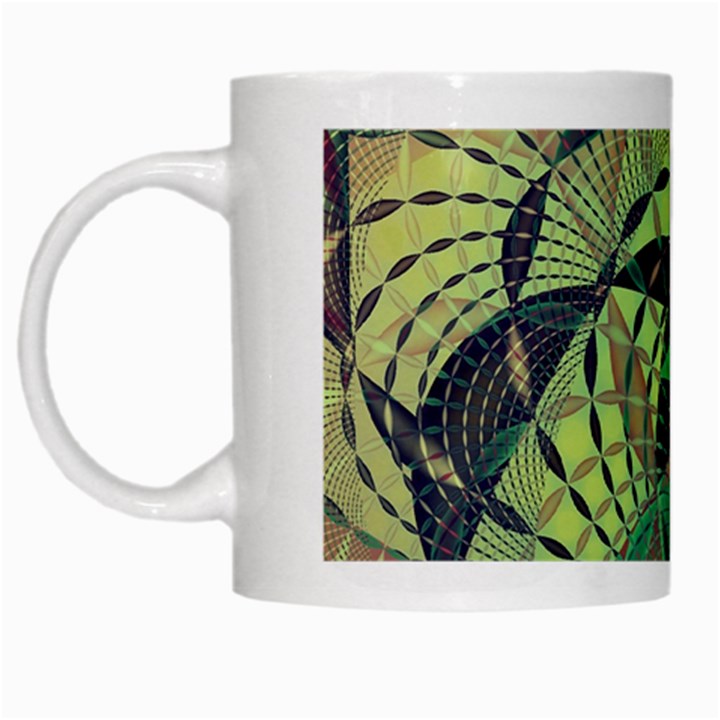 Design Background Concept Fractal White Mugs