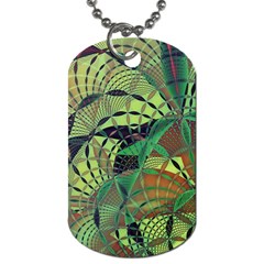 Design Background Concept Fractal Dog Tag (two Sides) by Wegoenart