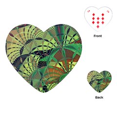 Design Background Concept Fractal Playing Cards Single Design (heart) by Wegoenart