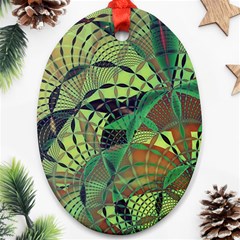 Design Background Concept Fractal Oval Ornament (two Sides) by Wegoenart