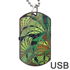 Design Background Concept Fractal Dog Tag Usb Flash (one Side) by Wegoenart