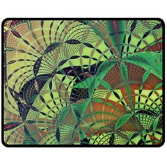 Design Background Concept Fractal Double Sided Fleece Blanket (medium)  by Wegoenart