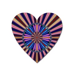 Artwork Fractal Geometrical Design Heart Magnet by Wegoenart