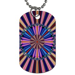 Artwork Fractal Geometrical Design Dog Tag (two Sides) by Wegoenart