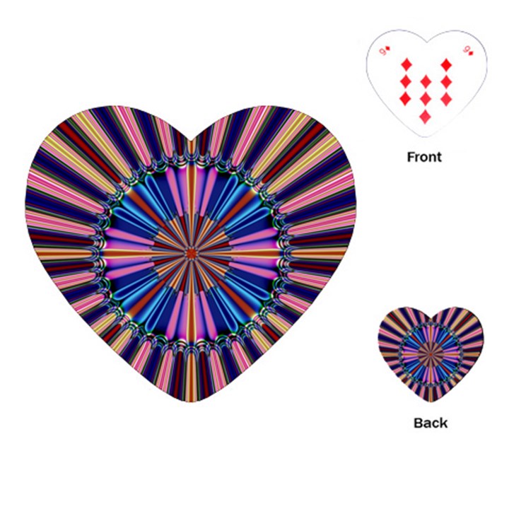 Artwork Fractal Geometrical Design Playing Cards Single Design (Heart)