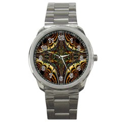 Abstract Art Artwork Fractal Sport Metal Watch