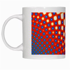 Digital Arts Fractals Futuristic Red Blue White Mugs by Wegoenart