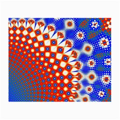 Digital Arts Fractals Futuristic Red Blue Small Glasses Cloth by Wegoenart