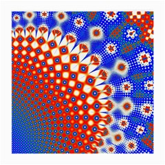 Digital Arts Fractals Futuristic Red Blue Medium Glasses Cloth (2 Sides) by Wegoenart