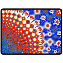 Digital Arts Fractals Futuristic Red Blue Fleece Blanket (large)  by Wegoenart