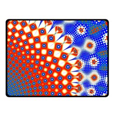 Digital Arts Fractals Futuristic Red Blue Fleece Blanket (small) by Wegoenart