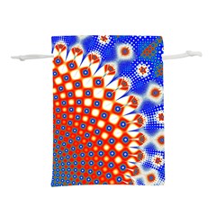 Digital Arts Fractals Futuristic Red Blue Lightweight Drawstring Pouch (s) by Wegoenart