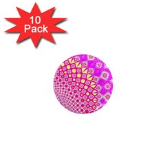 Digital Arts Fractals Futuristic Pink 1  Mini Magnet (10 pack) 