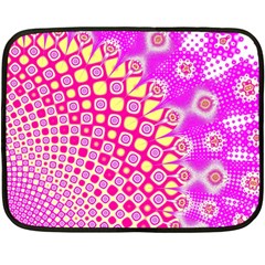 Digital Arts Fractals Futuristic Pink Fleece Blanket (Mini)