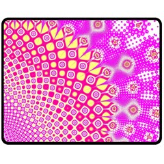 Digital Arts Fractals Futuristic Pink Fleece Blanket (Medium) 