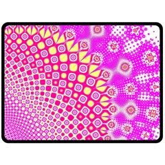 Digital Arts Fractals Futuristic Pink Double Sided Fleece Blanket (Large) 