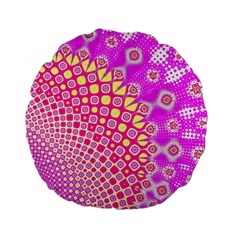 Digital Arts Fractals Futuristic Pink Standard 15  Premium Flano Round Cushions