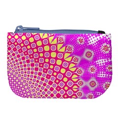 Digital Arts Fractals Futuristic Pink Large Coin Purse