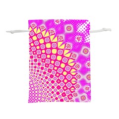 Digital Arts Fractals Futuristic Pink Lightweight Drawstring Pouch (S)