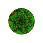 Art Artwork Fractal Digital Art  Green Magnet 3  (Round) Front