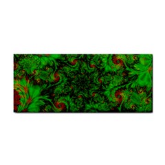 Art Artwork Fractal Digital Art  Green Hand Towel by Wegoenart