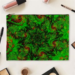 Art Artwork Fractal Digital Art  Green Cosmetic Bag (xl) by Wegoenart