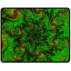 Art Artwork Fractal Digital Art  Green Fleece Blanket (medium)  by Wegoenart