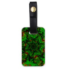 Art Artwork Fractal Digital Art  Green Luggage Tag (one Side) by Wegoenart