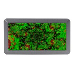 Art Artwork Fractal Digital Art  Green Memory Card Reader (mini) by Wegoenart