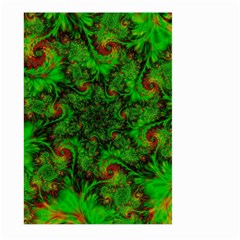 Art Artwork Fractal Digital Art  Green Large Garden Flag (two Sides) by Wegoenart