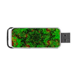 Art Artwork Fractal Digital Art  Green Portable Usb Flash (one Side) by Wegoenart