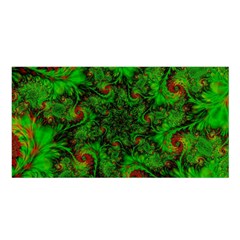 Art Artwork Fractal Digital Art  Green Satin Shawl by Wegoenart