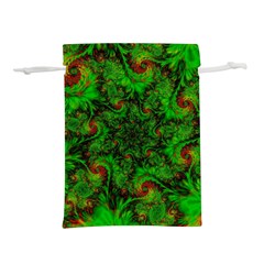 Art Artwork Fractal Digital Art  Green Lightweight Drawstring Pouch (s) by Wegoenart