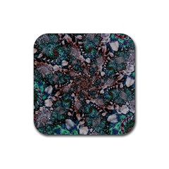 Art Artwork Fractal Digital Rubber Coaster (square)  by Wegoenart