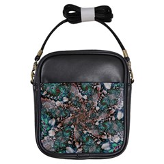 Art Artwork Fractal Digital Girls Sling Bag by Wegoenart