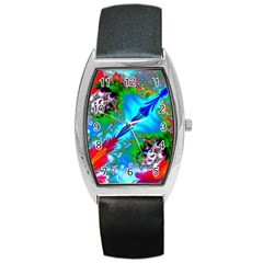 Abstract Art Art Design Modern Art Barrel Style Metal Watch by Wegoenart