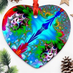 Abstract Art Art Design Modern Art Heart Ornament (two Sides) by Wegoenart