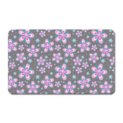 Seamless Pattern Flowers Pink Magnet (rectangular) by Wegoenart