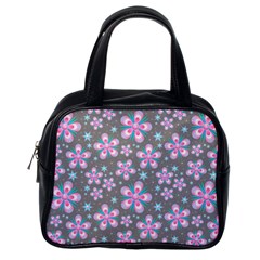 Seamless Pattern Flowers Pink Classic Handbag (one Side) by Wegoenart