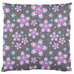 Seamless Pattern Flowers Pink Large Cushion Case (Two Sides) Front