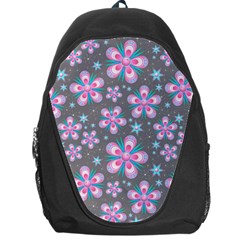 Seamless Pattern Flowers Pink Backpack Bag by Wegoenart