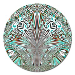 Crystal Design Crystal Pattern Glass Magnet 5  (round) by Wegoenart