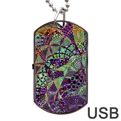 Background Design Art Artwork Dog Tag Usb Flash (two Sides) by Wegoenart