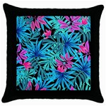 Leaves Picture Tropical Plant Throw Pillow Case (Black) Front